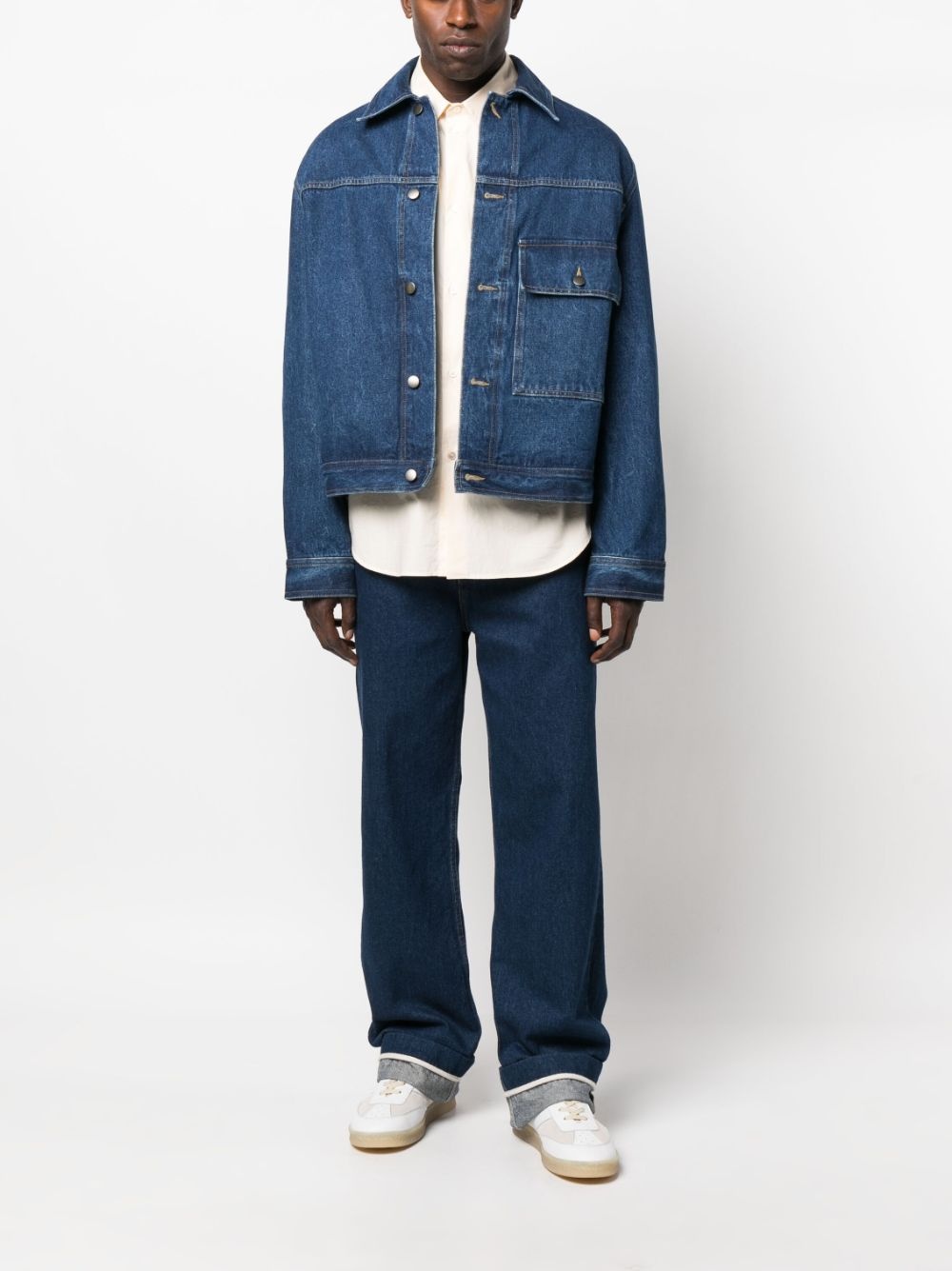 patch-pocket denim jacket - 2