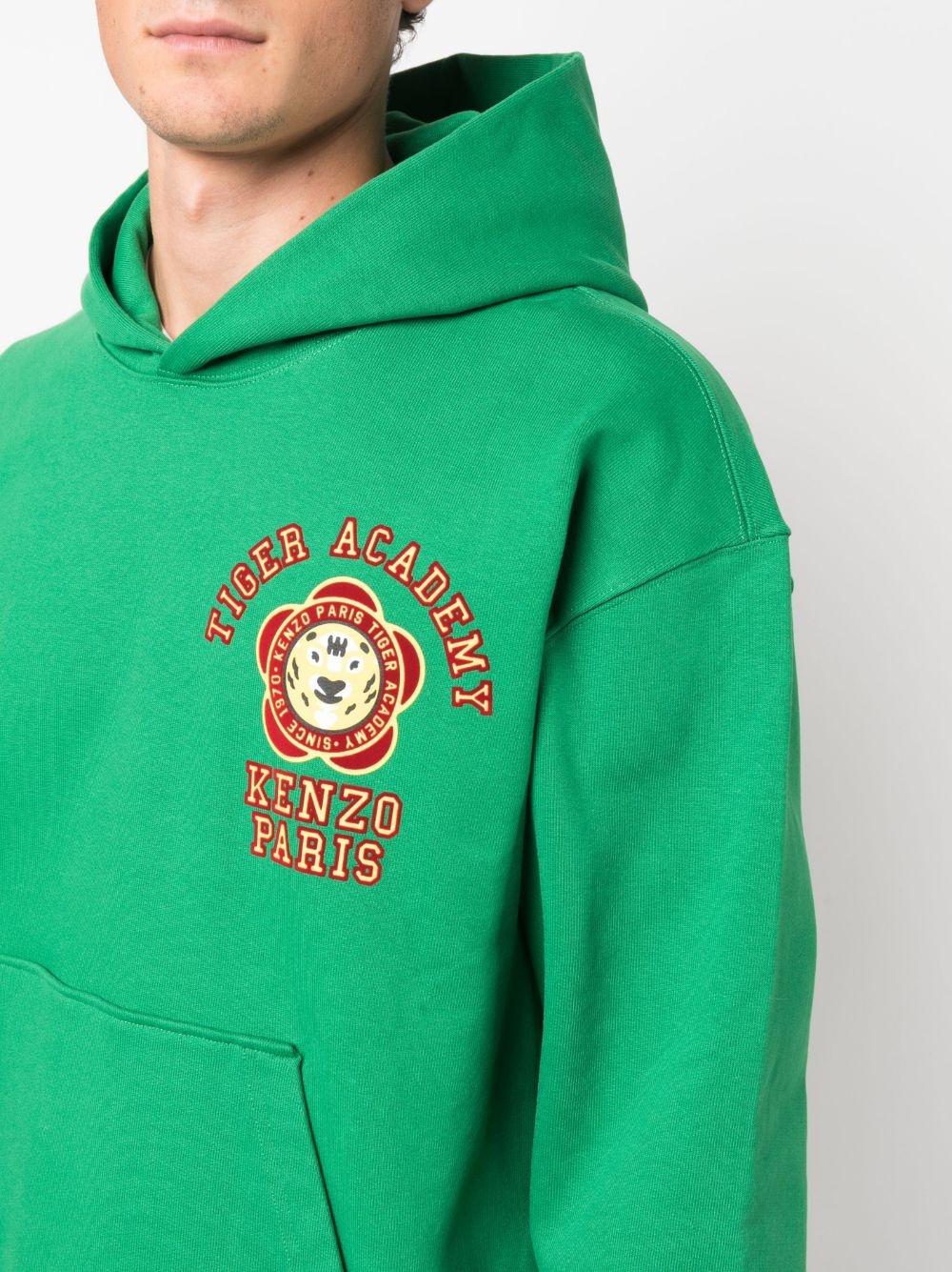 logo-print cotton hoodie - 5
