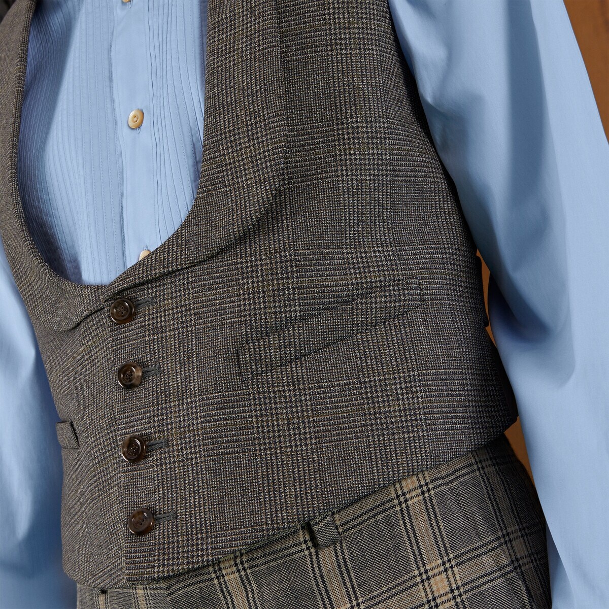 Prince of Wales wool formal vest - 4