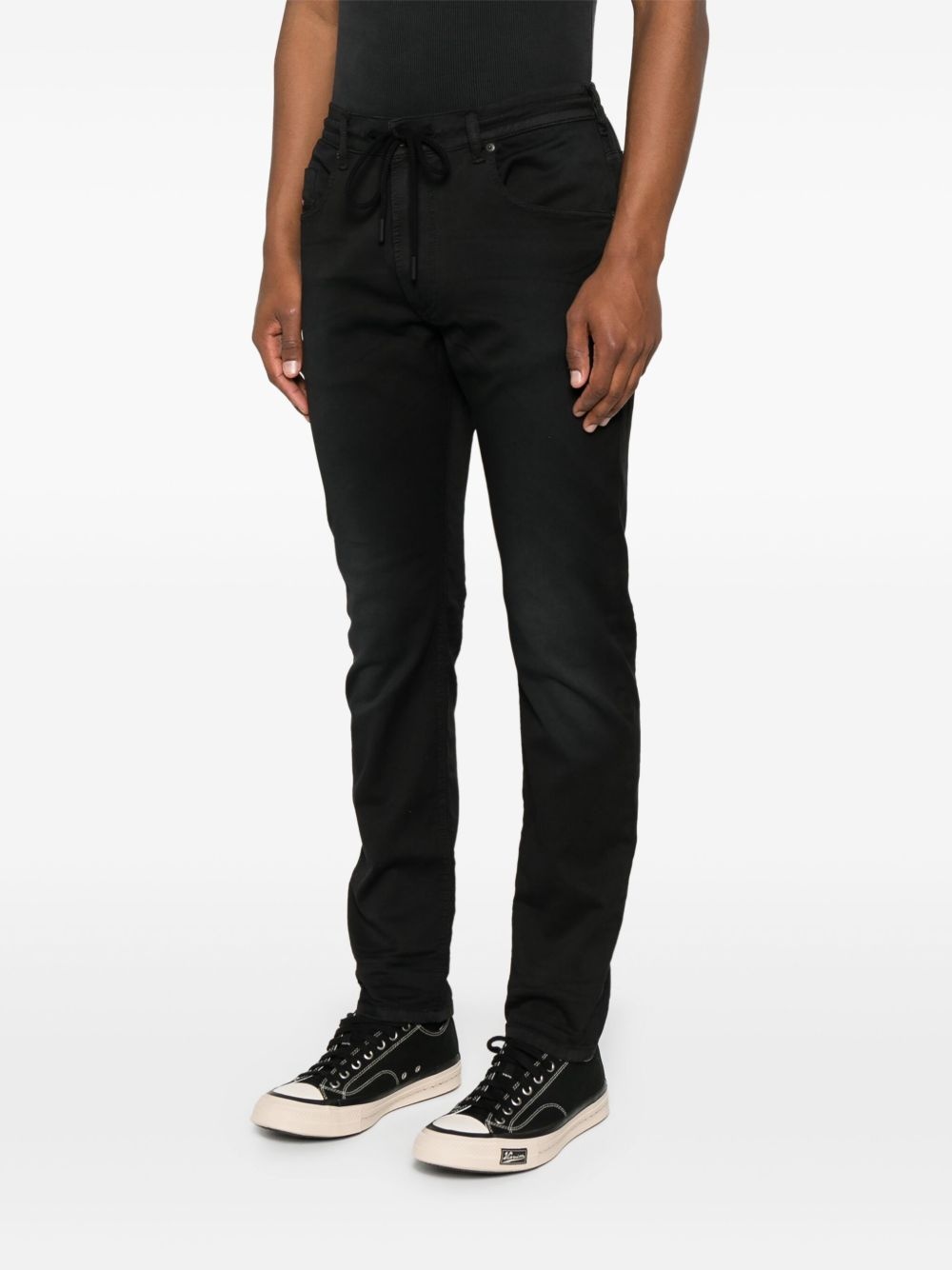 logo-embroidered jeans - 3