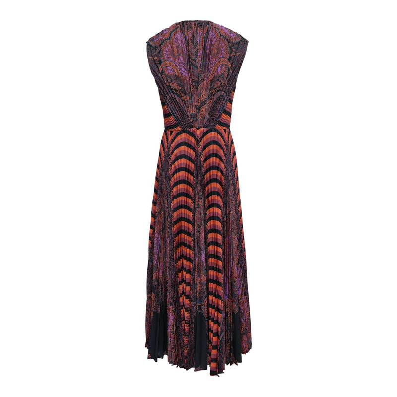 ULLA JOHNSON Violeta Pleated Sleeveless Midi Dress outlook