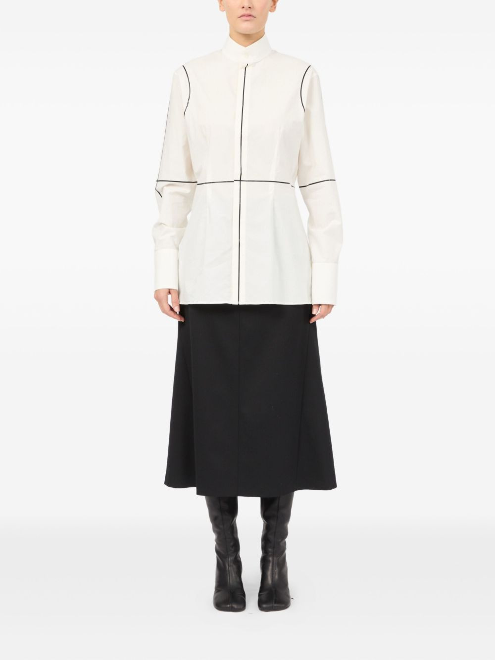 panelled shirt - 2