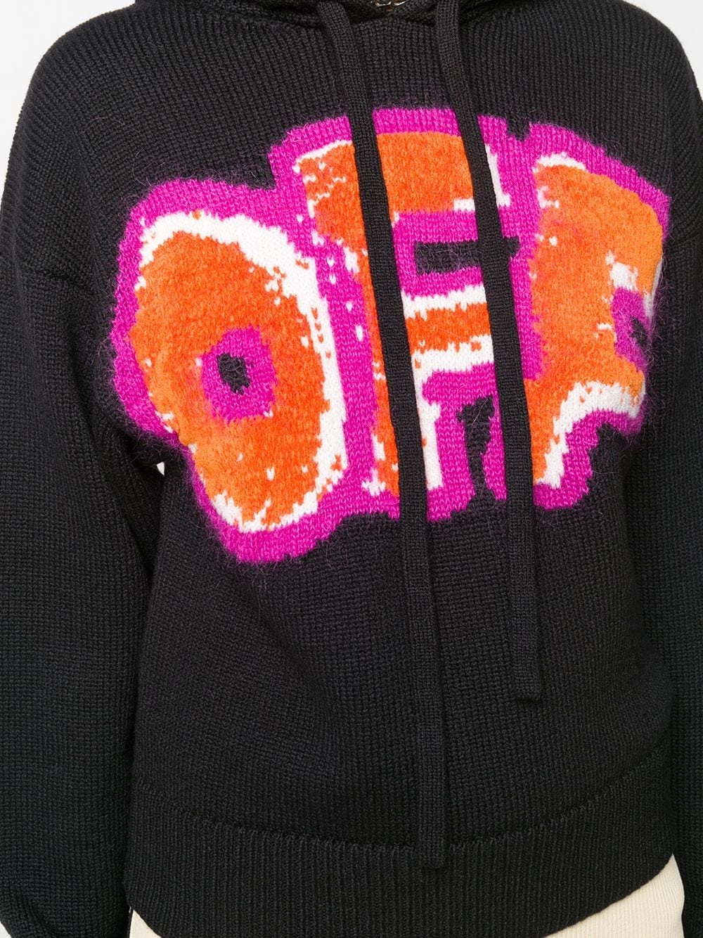 Off-Graffiti knitted hoodie - 5