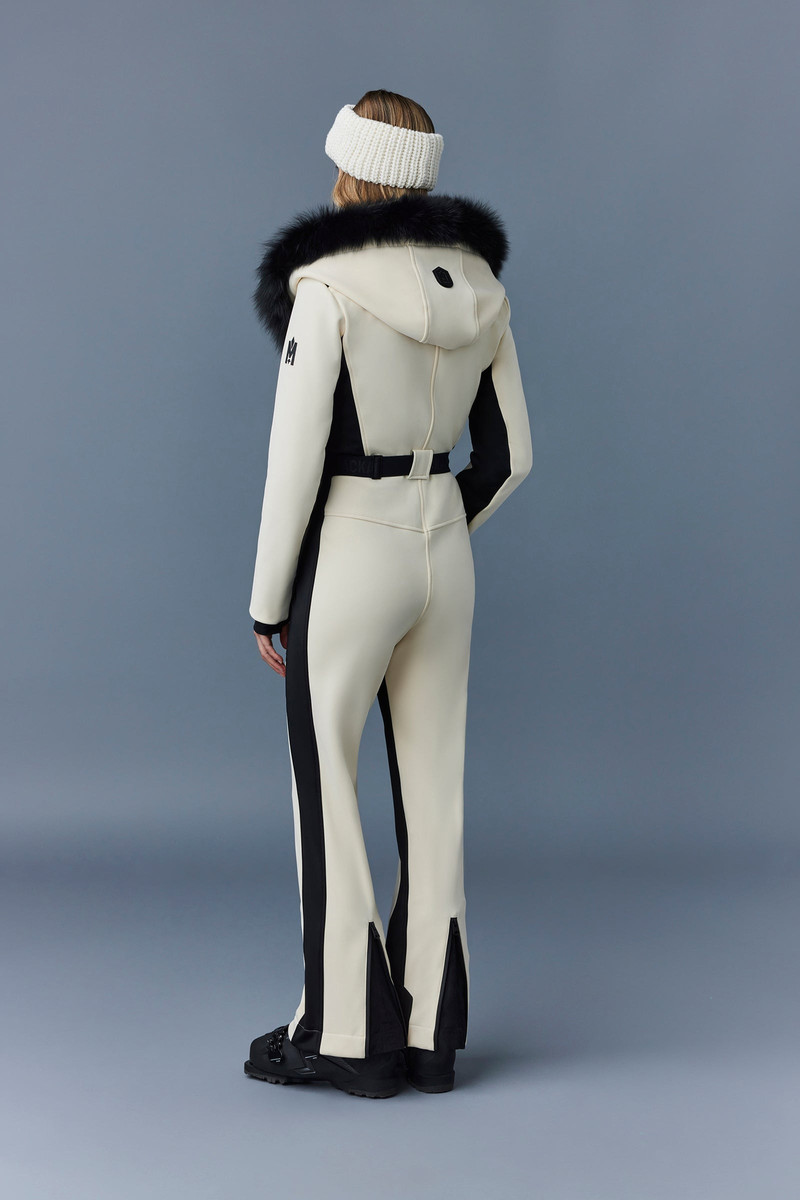 ELLE-Z Techno fleece ski suit with removable hood and fur trim 4