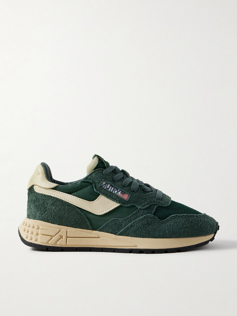 Reelwind Low Leather-trimmed Suede, Mesh And Shell Sneakers 1