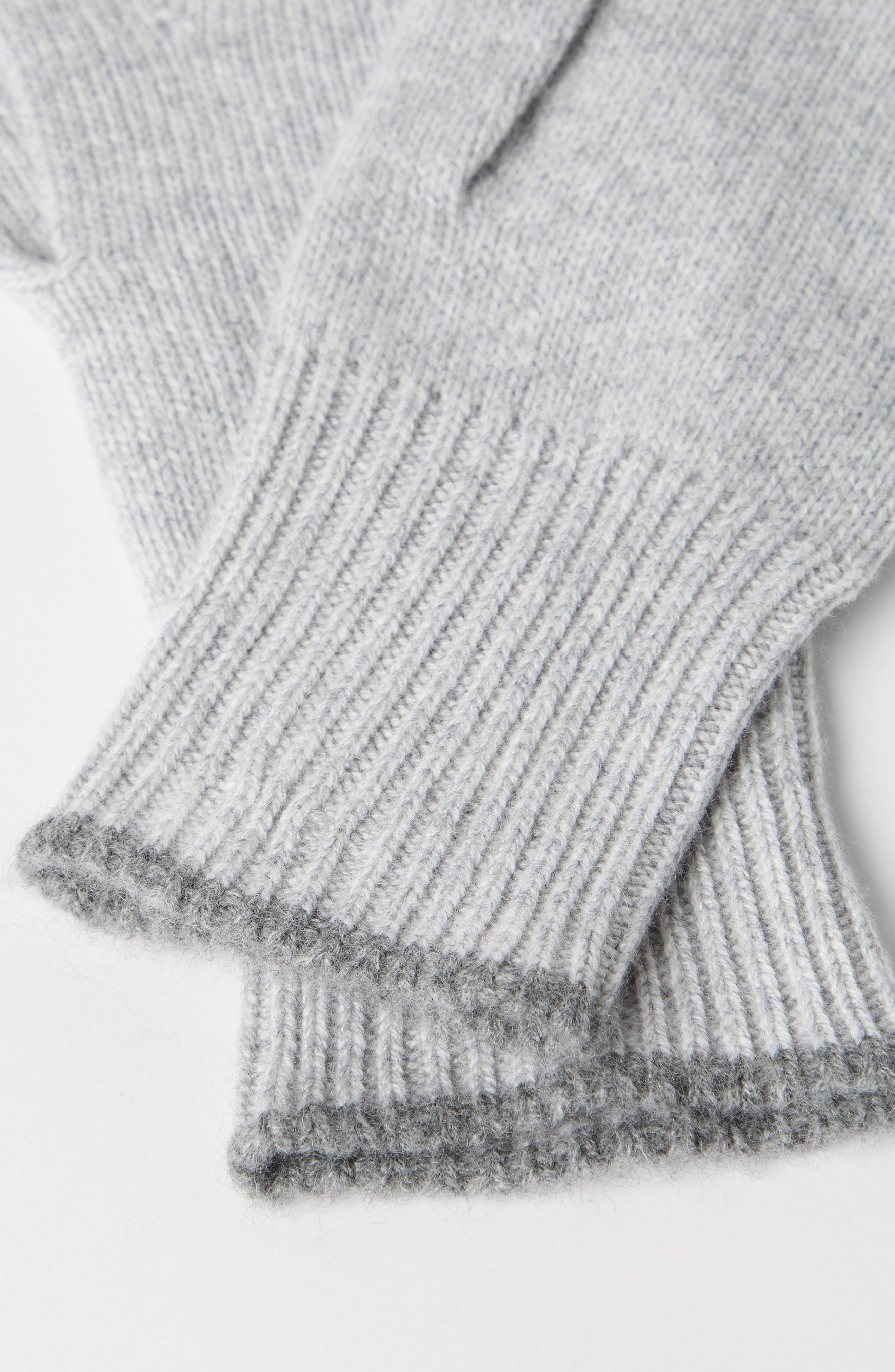 Brunello Cucinelli Knit gloves in Light Grey at Nordstrom - 3