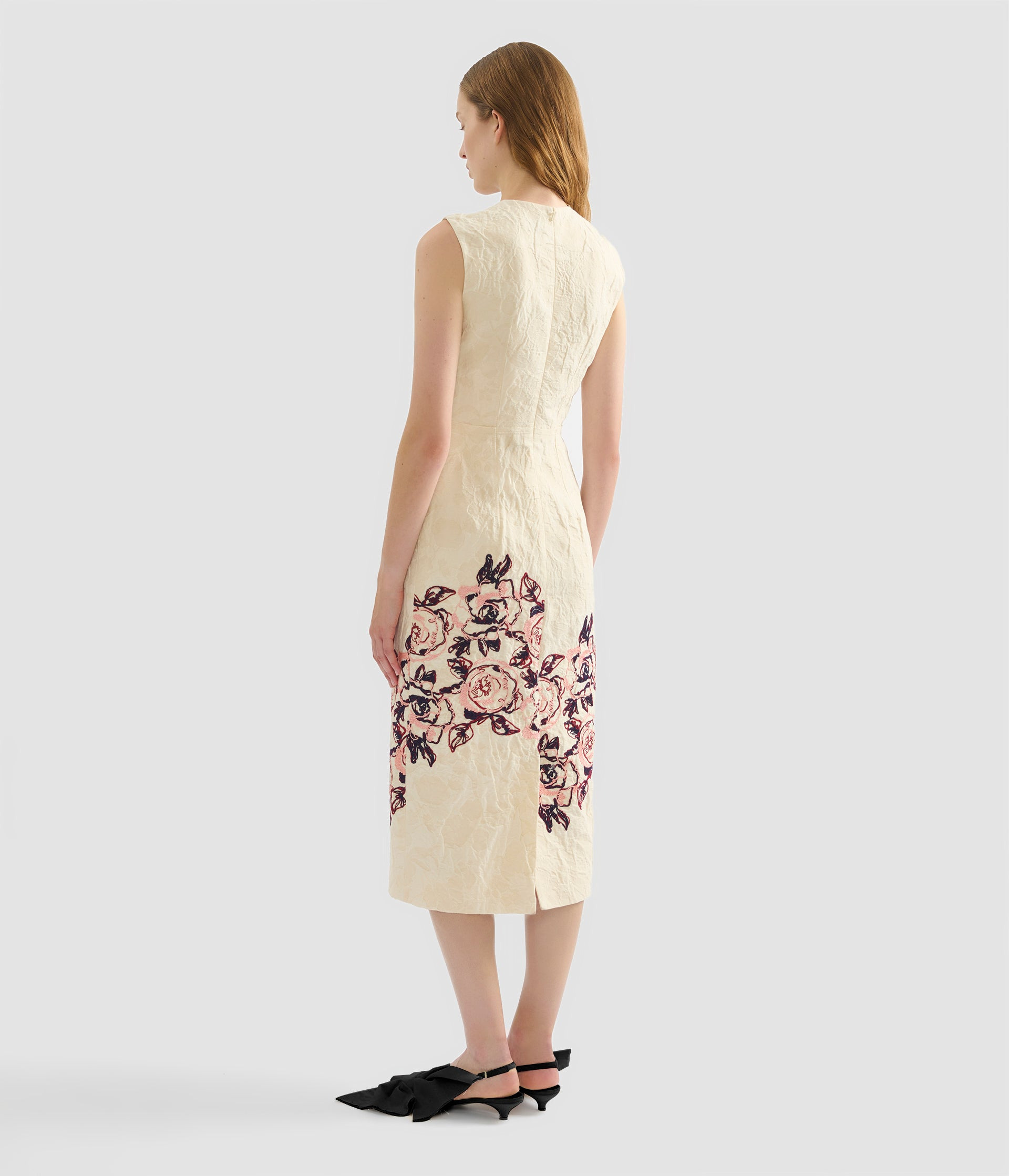 SLEEVELESS PENCIL MIDI DRESS - 3