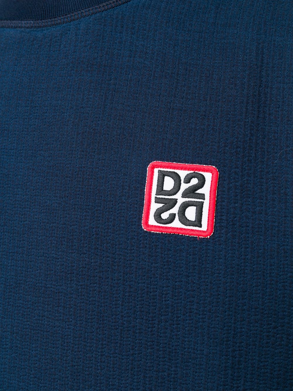 logo patch textured sweatshirt - 5