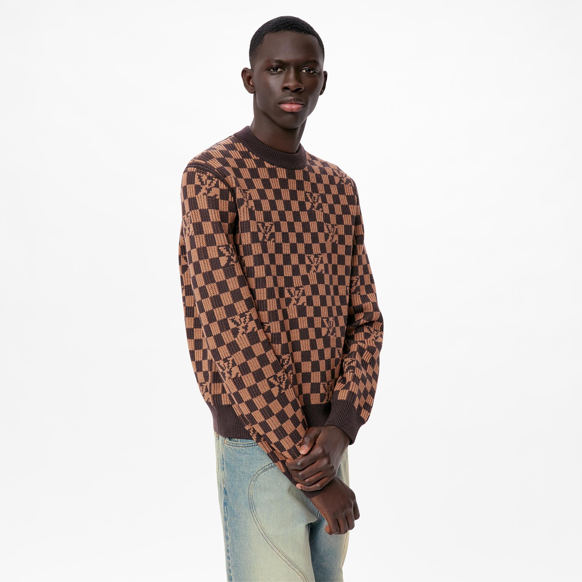 Ribbed Damier Crewneck - 3