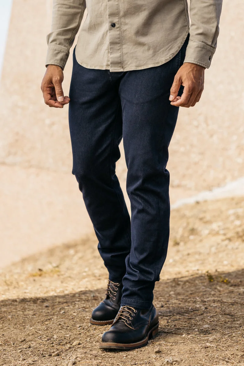The Axe Slim Denit® Chino - Navy - 1