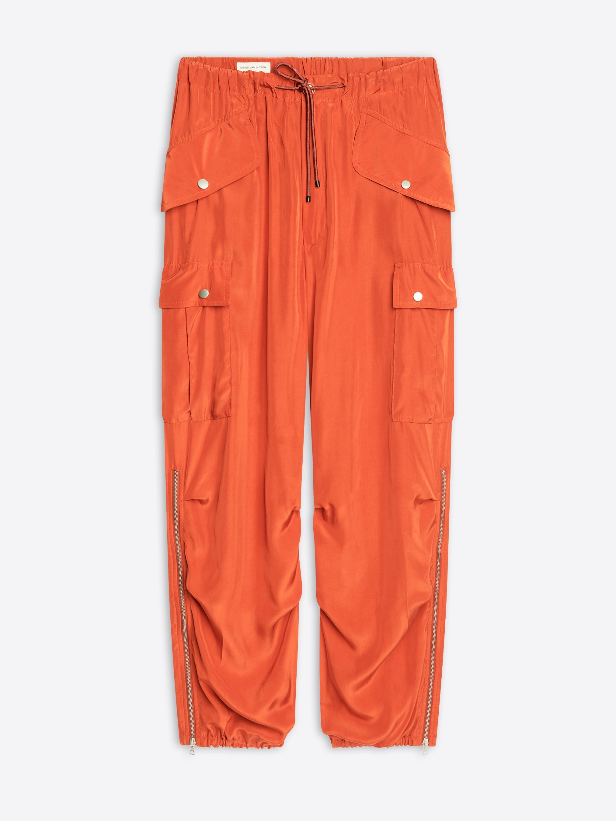 Dries Van Noten Orange Graphic Cargo Pants