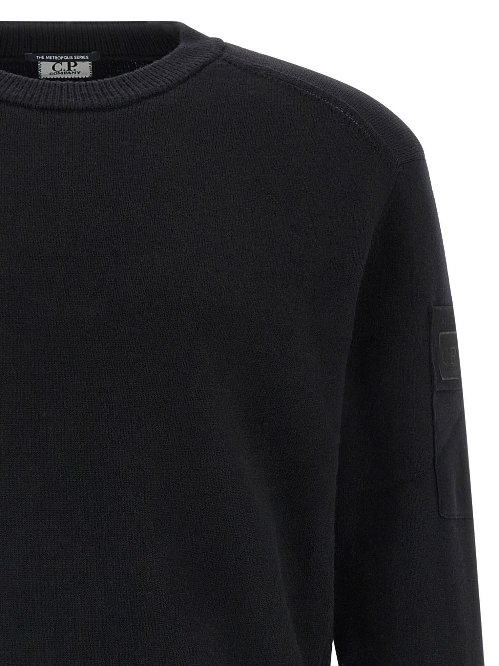 logo-patch crewneck sweater - 3