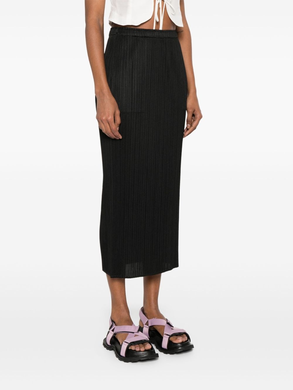 pleated midi skirt - 3