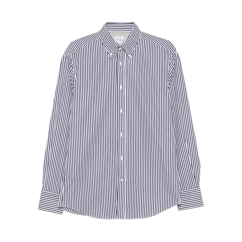 Brunello Cucinelli Blue Shirts Men - 1