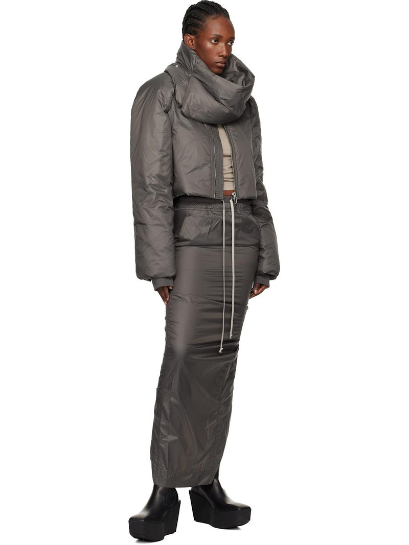 Rick Owens DRKSHDW Gray Concordians Pull On Pillar Maxi Skirt outlook