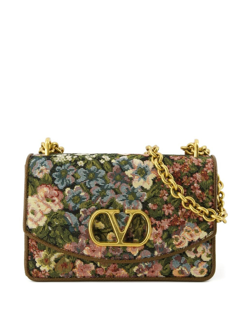 Vain floral appliqué shoulder bag 1