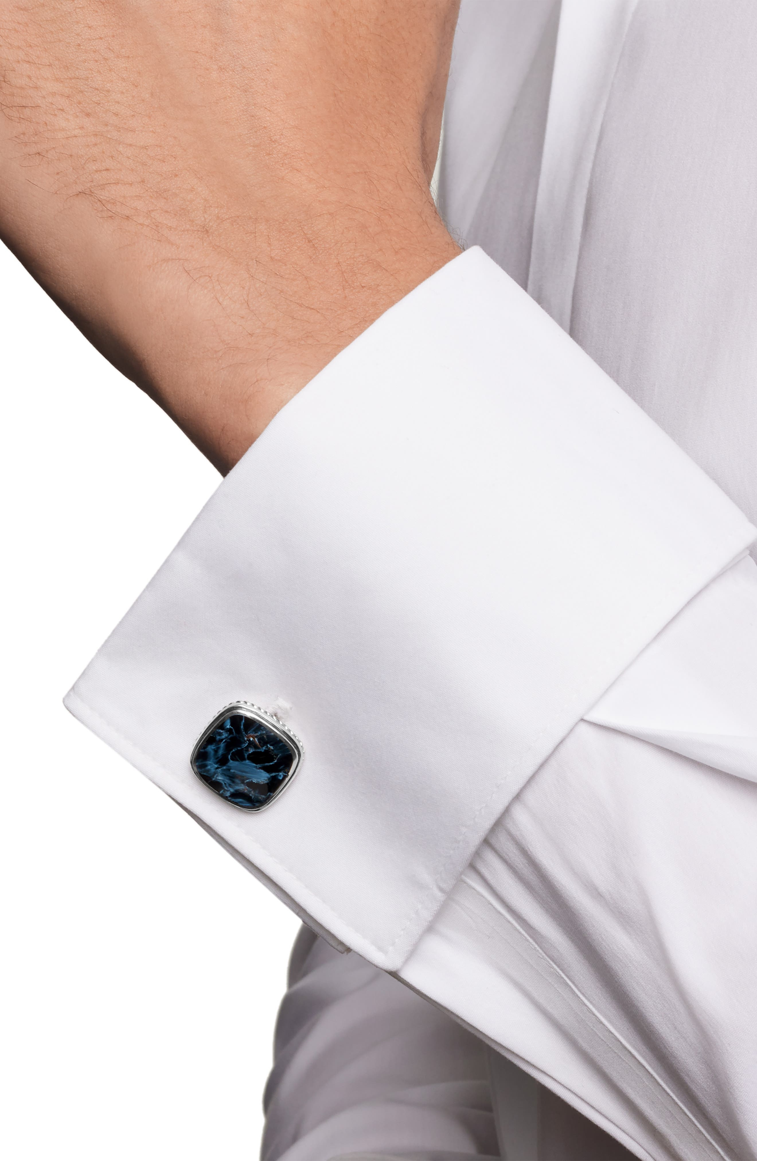 David Yurman Pietersite Cuff Links in Silver at Nordstrom - 3