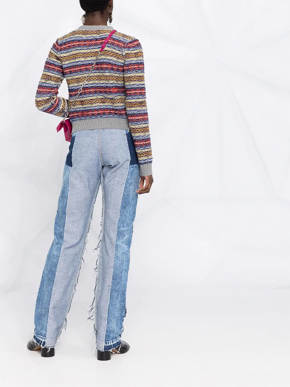 panelled high-rise jeans - 6