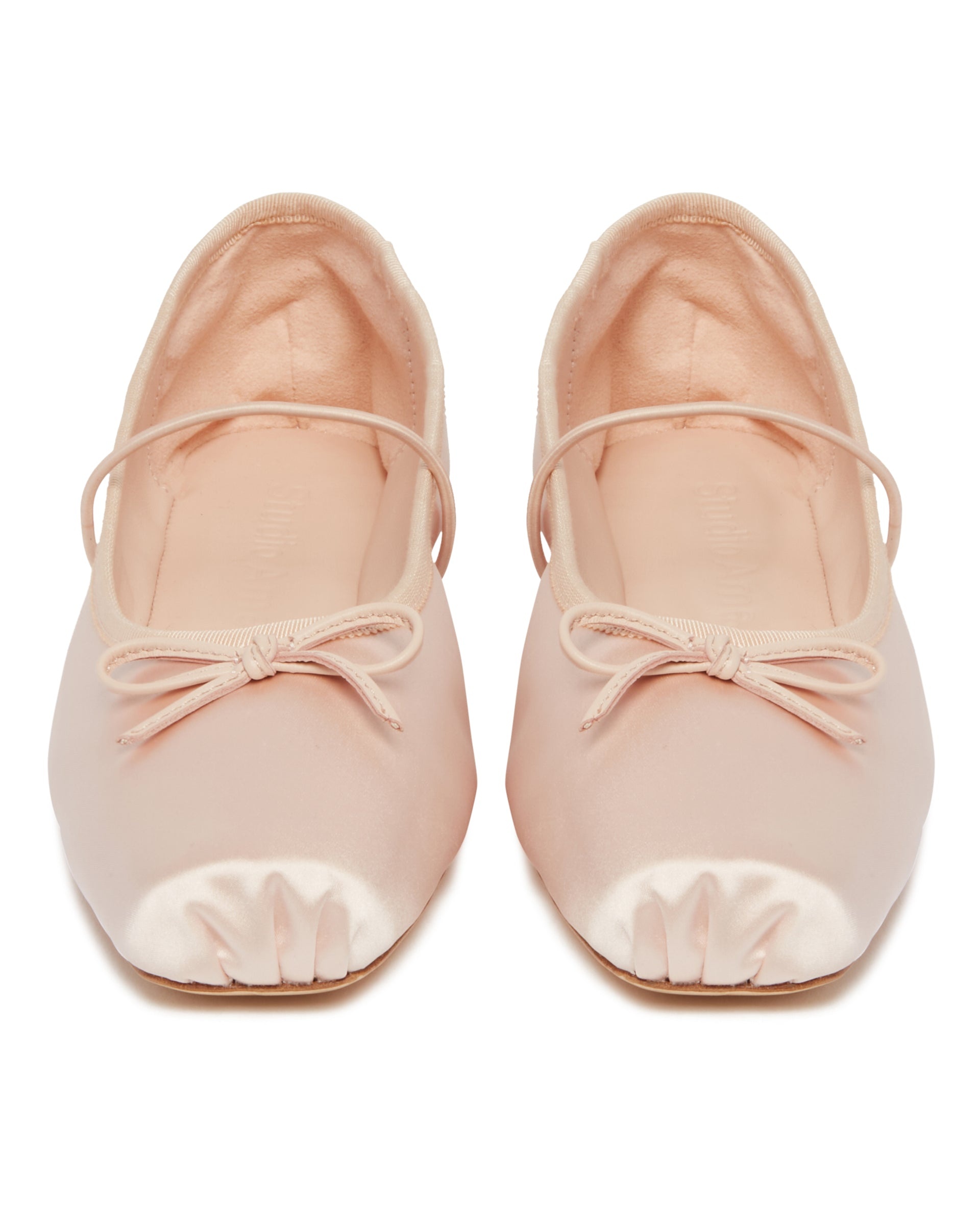 Pink Satin Mignon Flats - 4