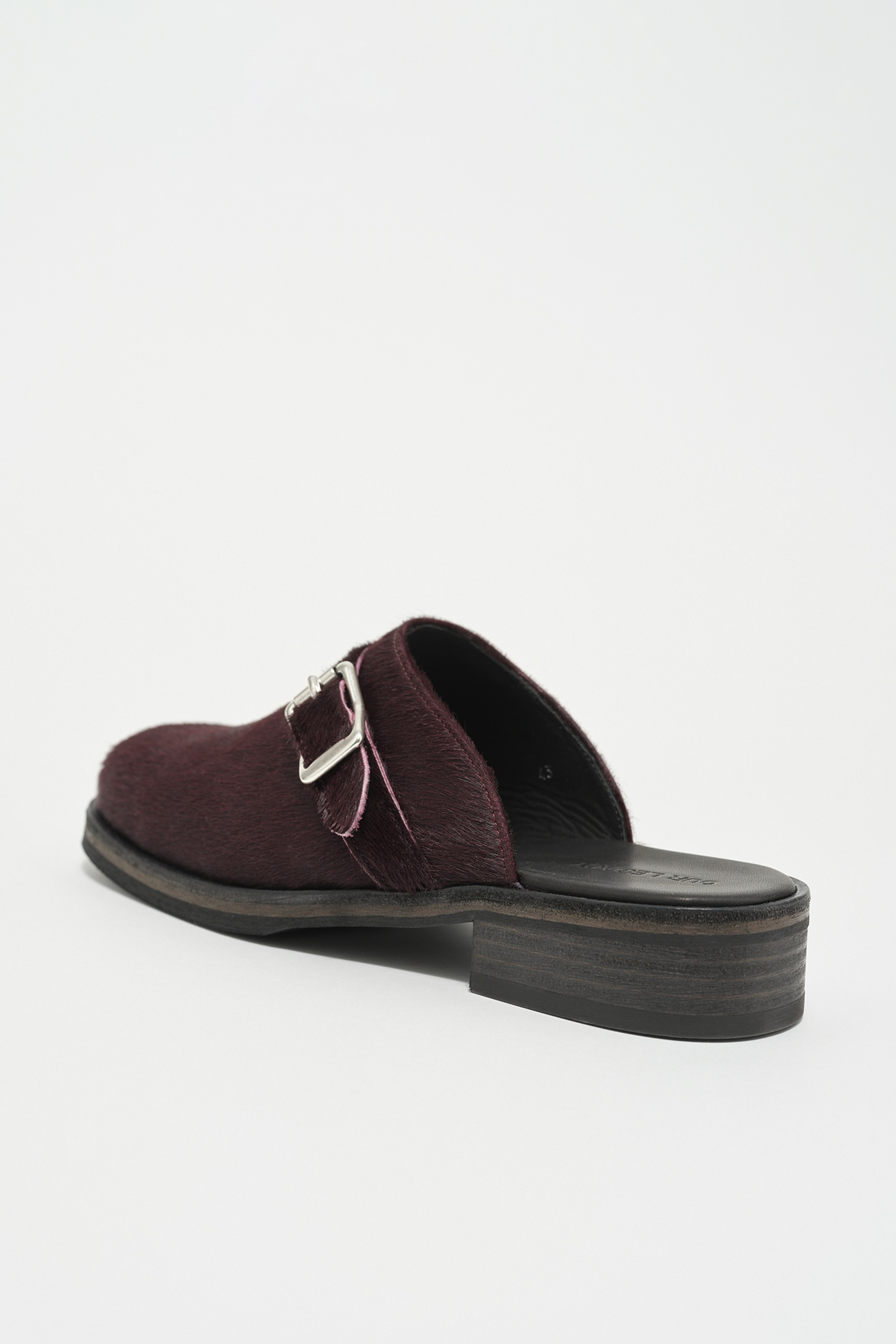 Camion Mule Caramel Bordeaux Hair On Hide - 3