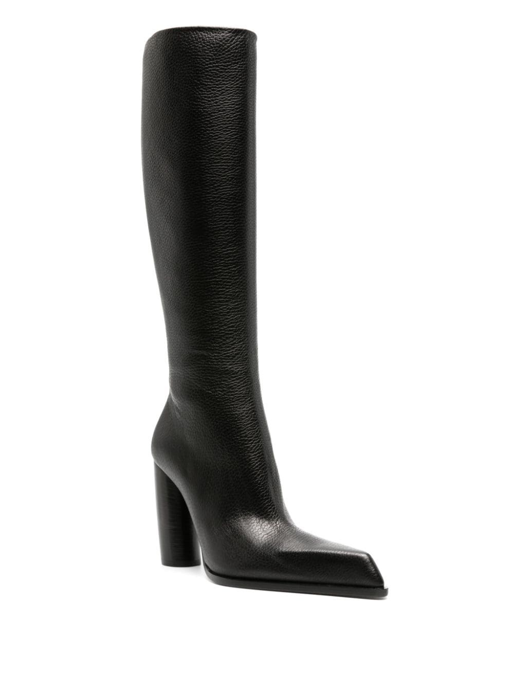 110mm pointed knee-high leather boot - 2