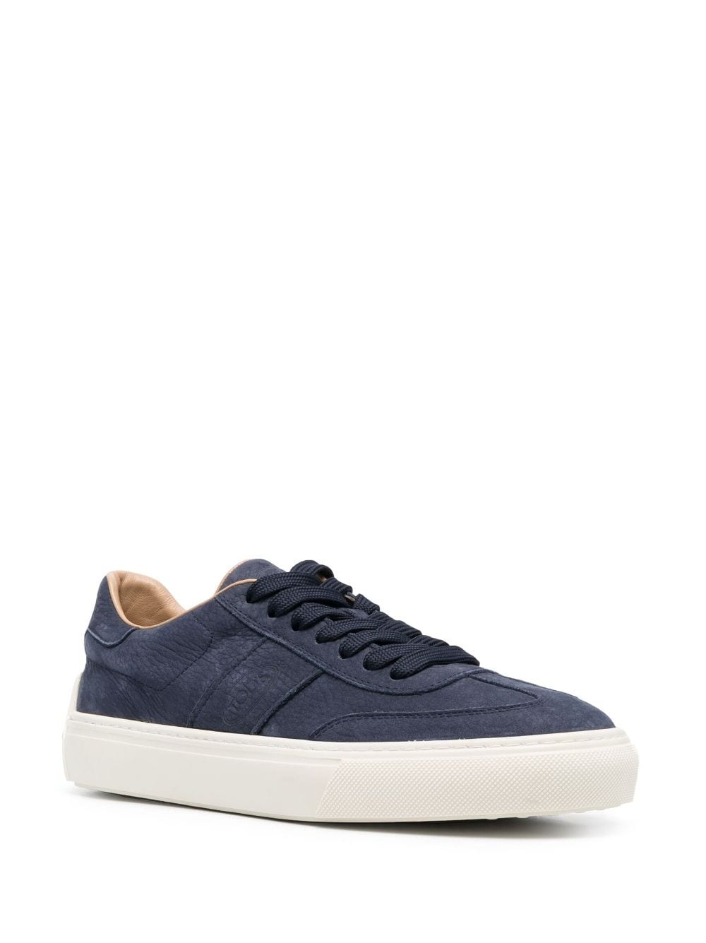 grained leather low-top sneakers - 2