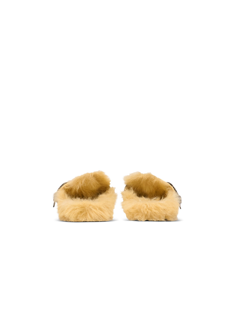 Faux fur-lined mules 5
