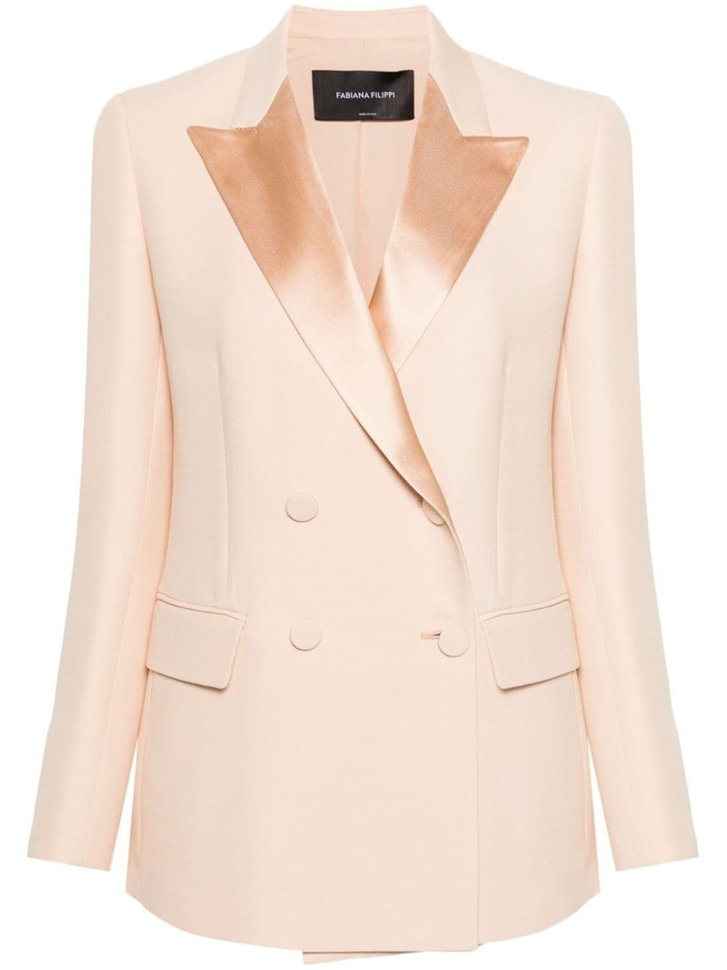 double-breasted wool-blend blazer 1