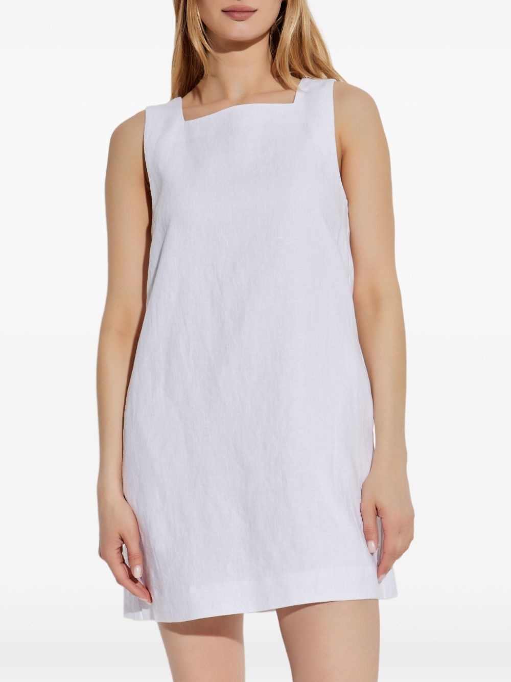 linen mini dress - 3