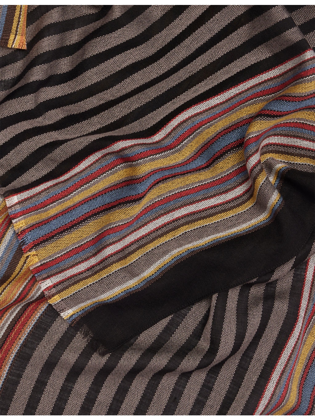 'Signature Stripe' Viscose-Wool Edge Scarf - 2