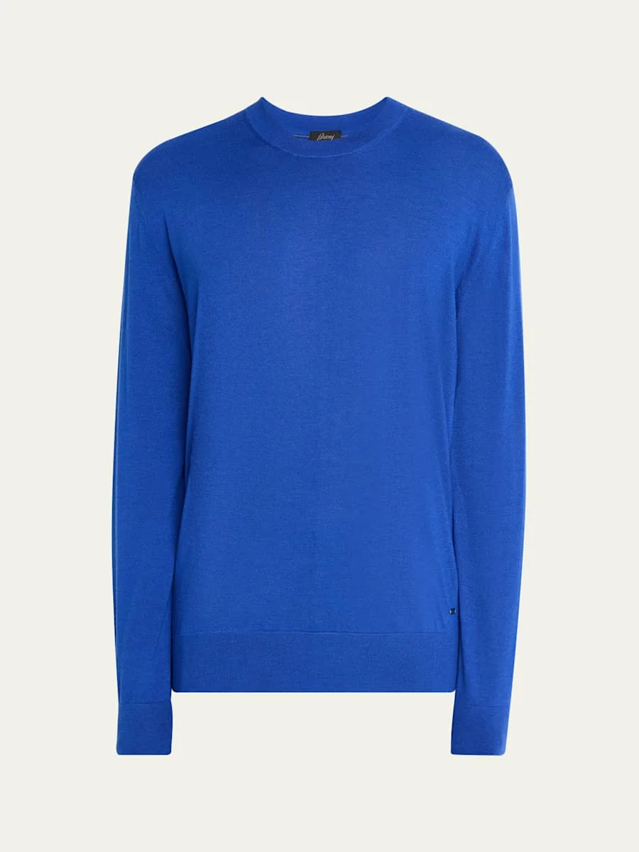 Men's Cashmere-Silk Crewneck Sweater - 1