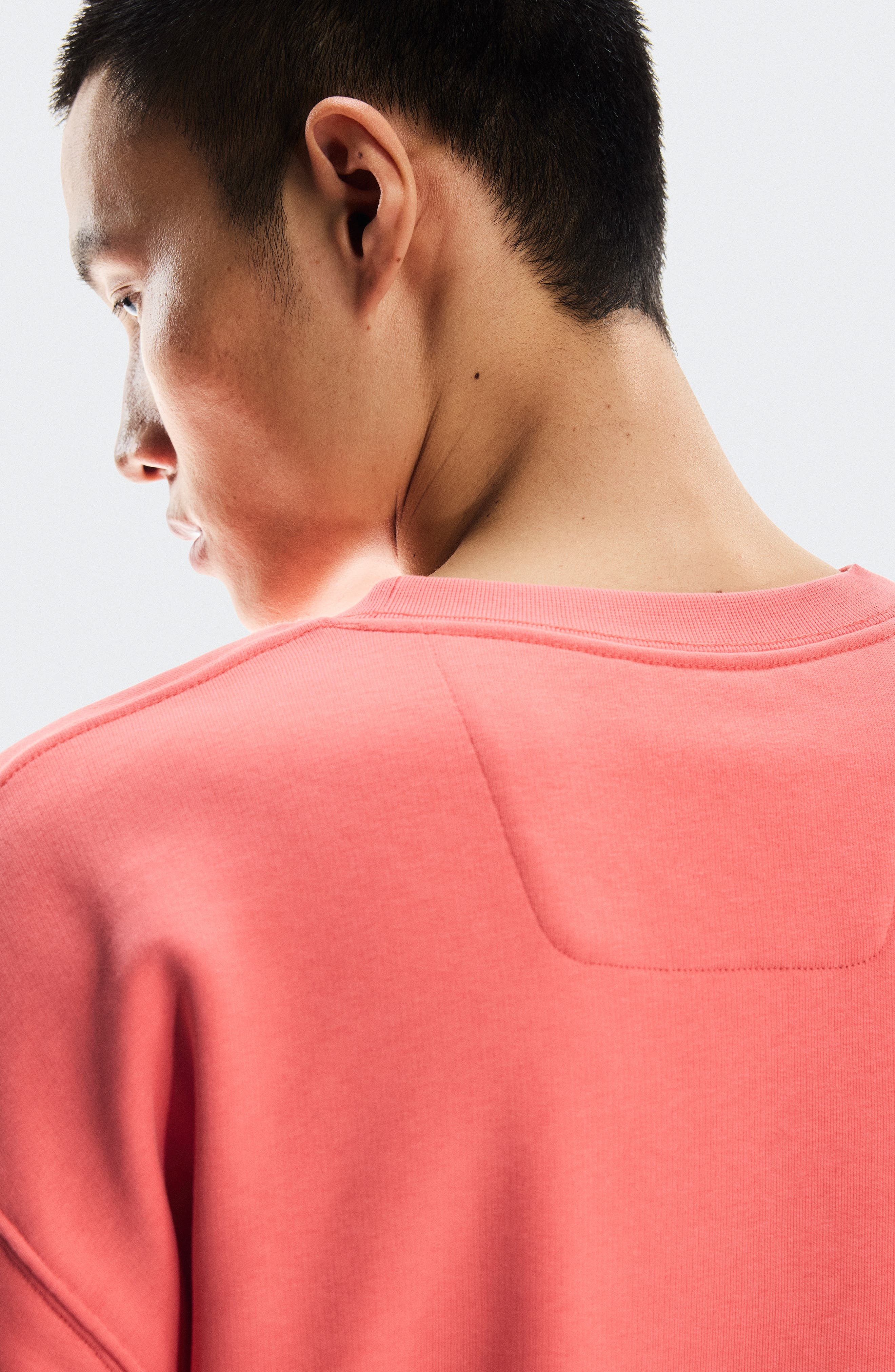 Club Crewneck Cotton Blend Sweatshirt in Coral at Nordstrom - 5