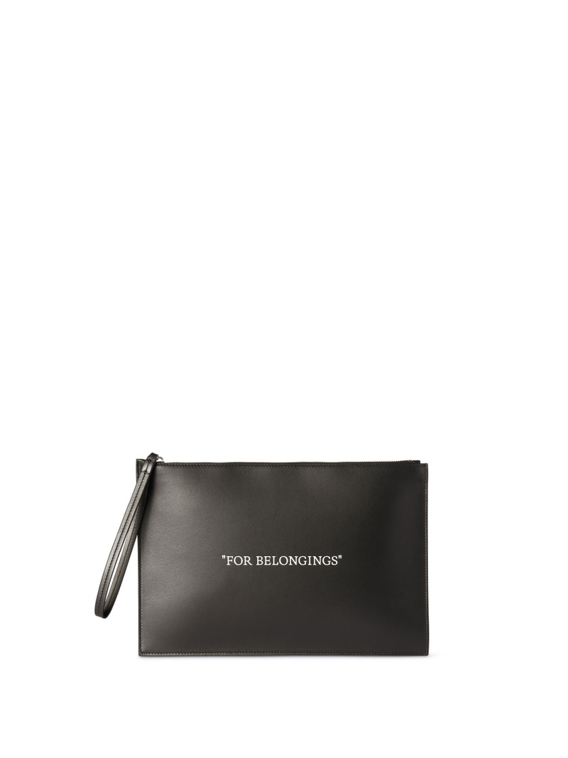 Black Quote Flat Pouch 1