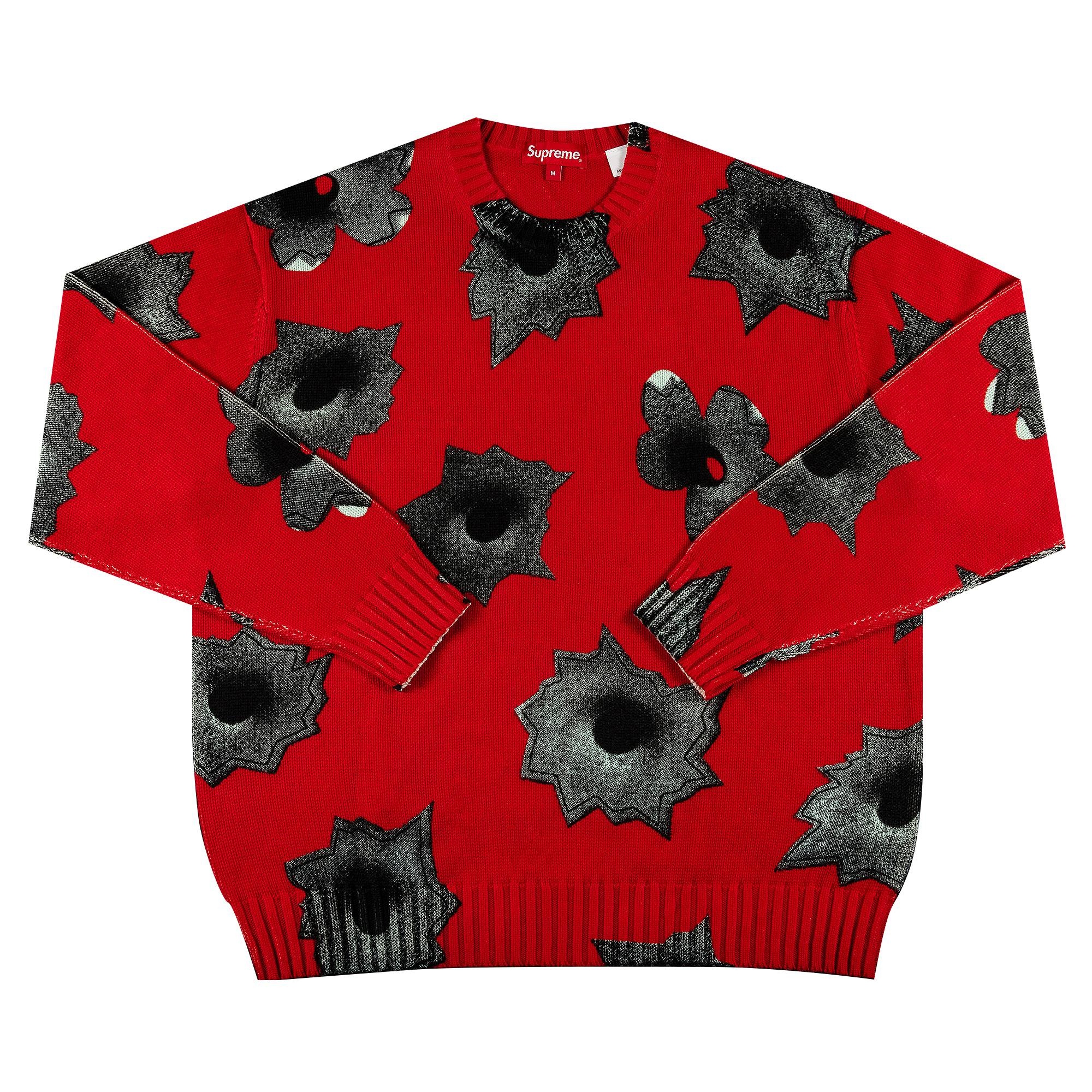 Supreme Supreme x Nate Lowman Sweater 'Red' | REVERSIBLE