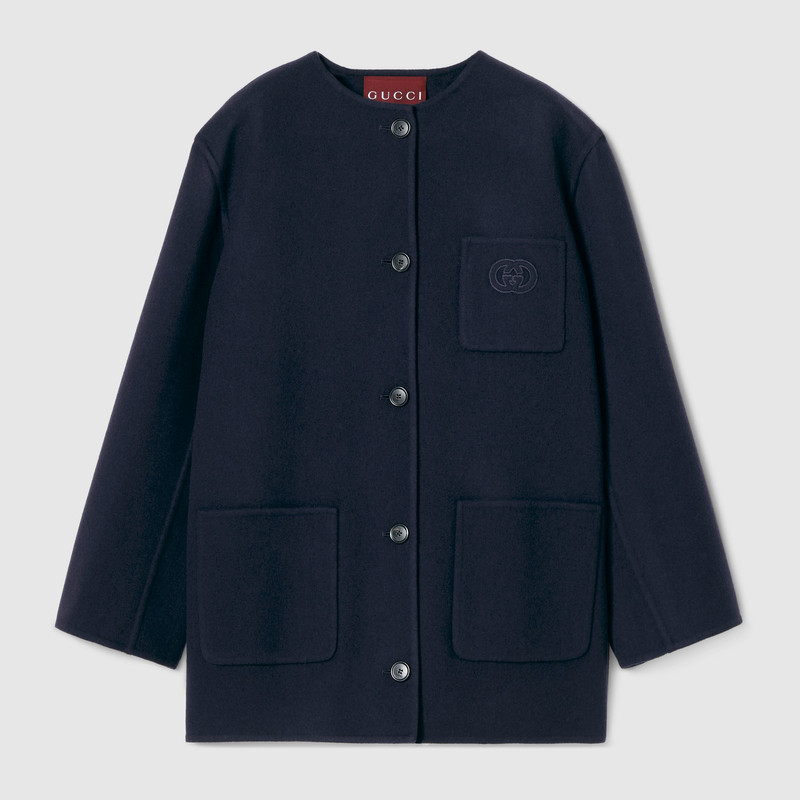 Wool coat with embroidery 1