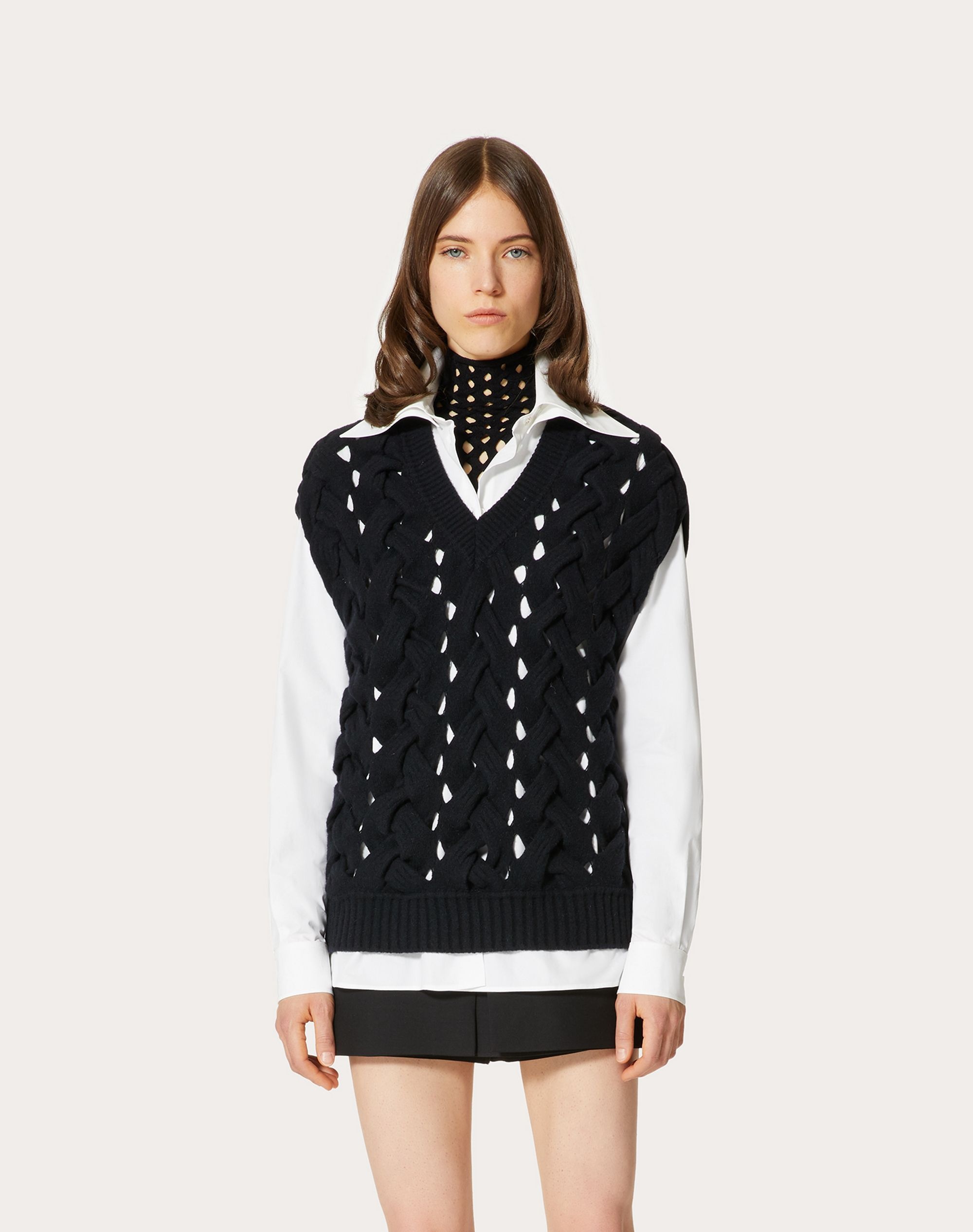 VEST IN ANGORA WOOL POLYAMIDE - 3