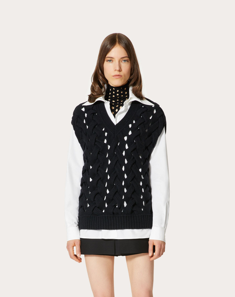 VEST IN ANGORA WOOL POLYAMIDE 3