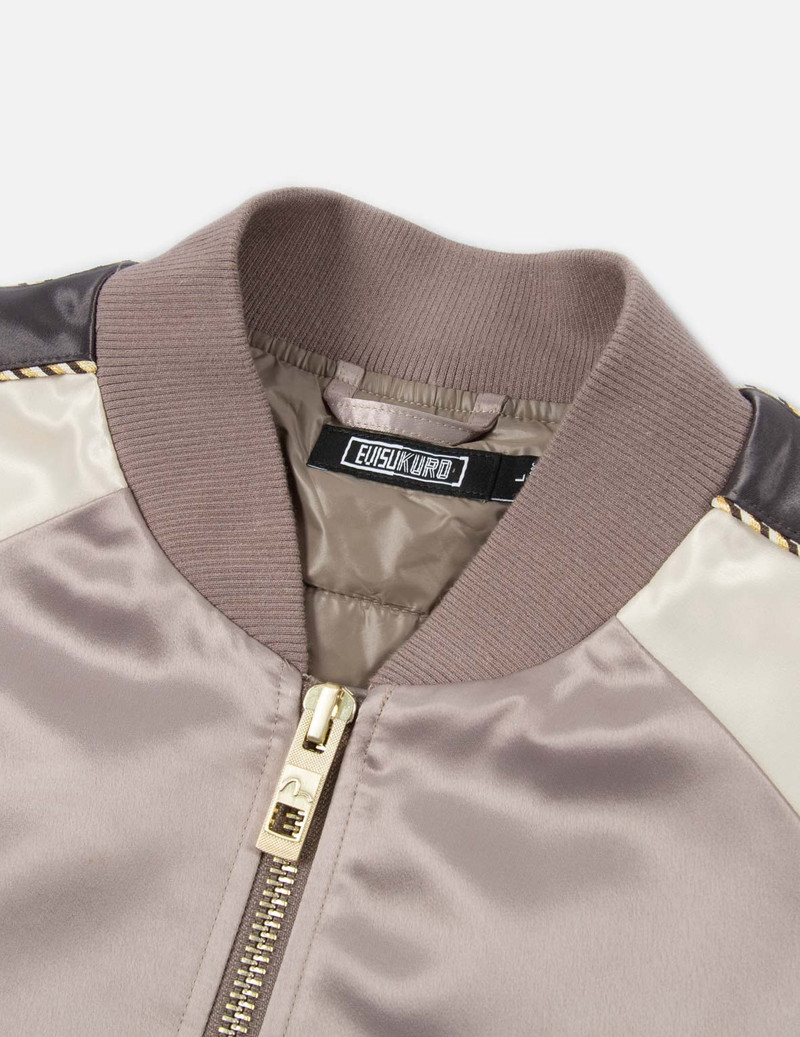 Hannya Embroidery Panelling Padded Souvenir Jacket 12