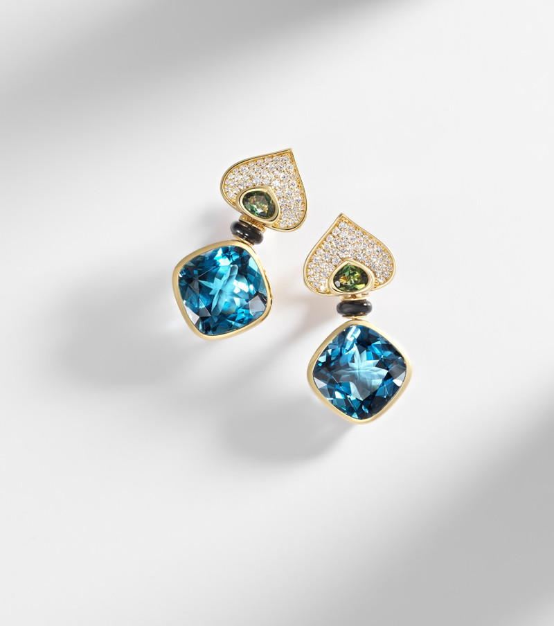 Pauline 18kt gold earrings with gemstones 5