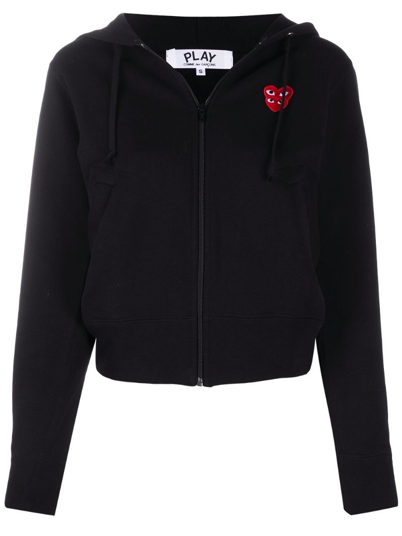 logo-motif hooded jacket - 1