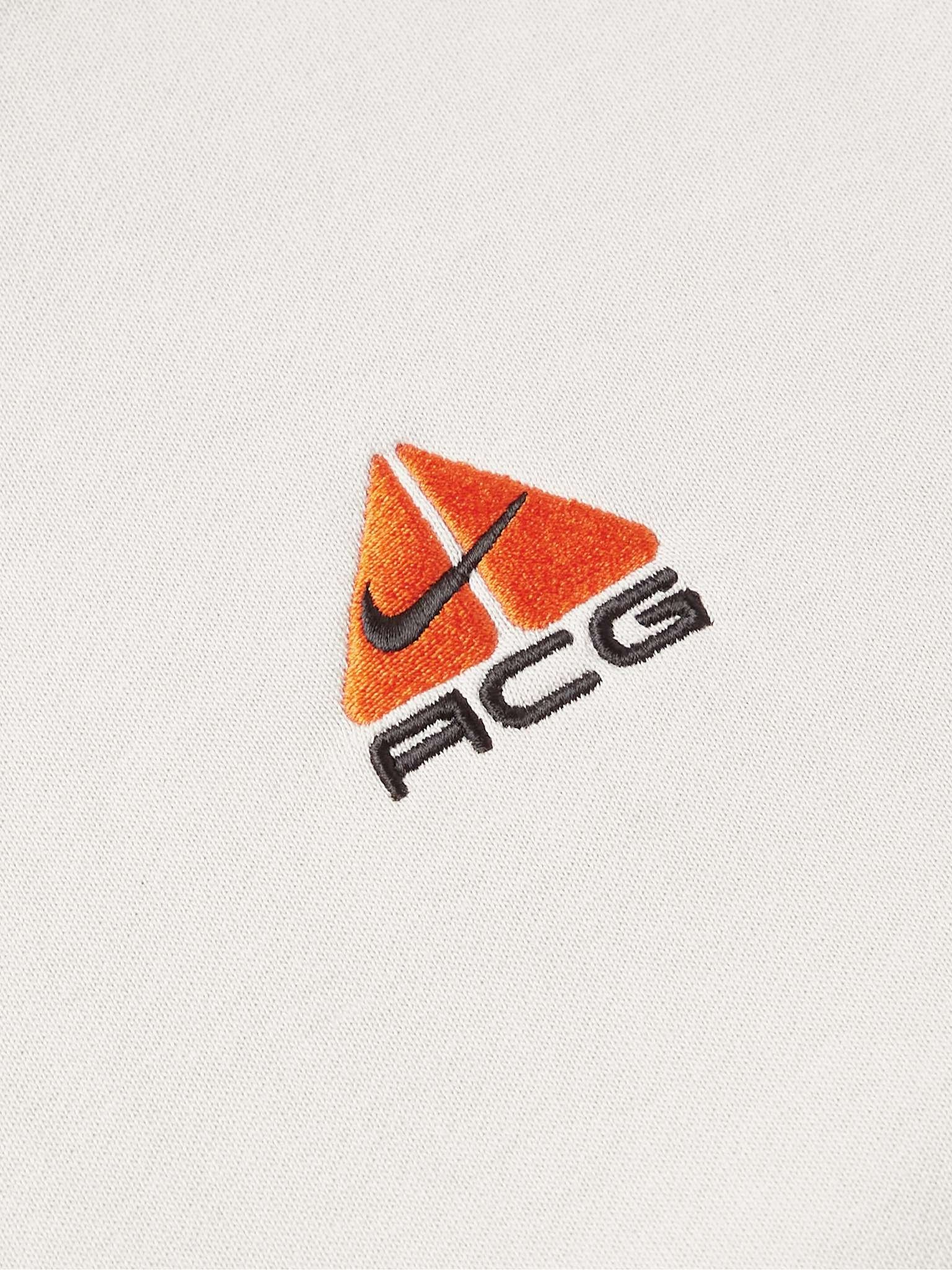 NRG ACG Logo-Embroidered Cotton-Blend Jersey Hoodie - 3