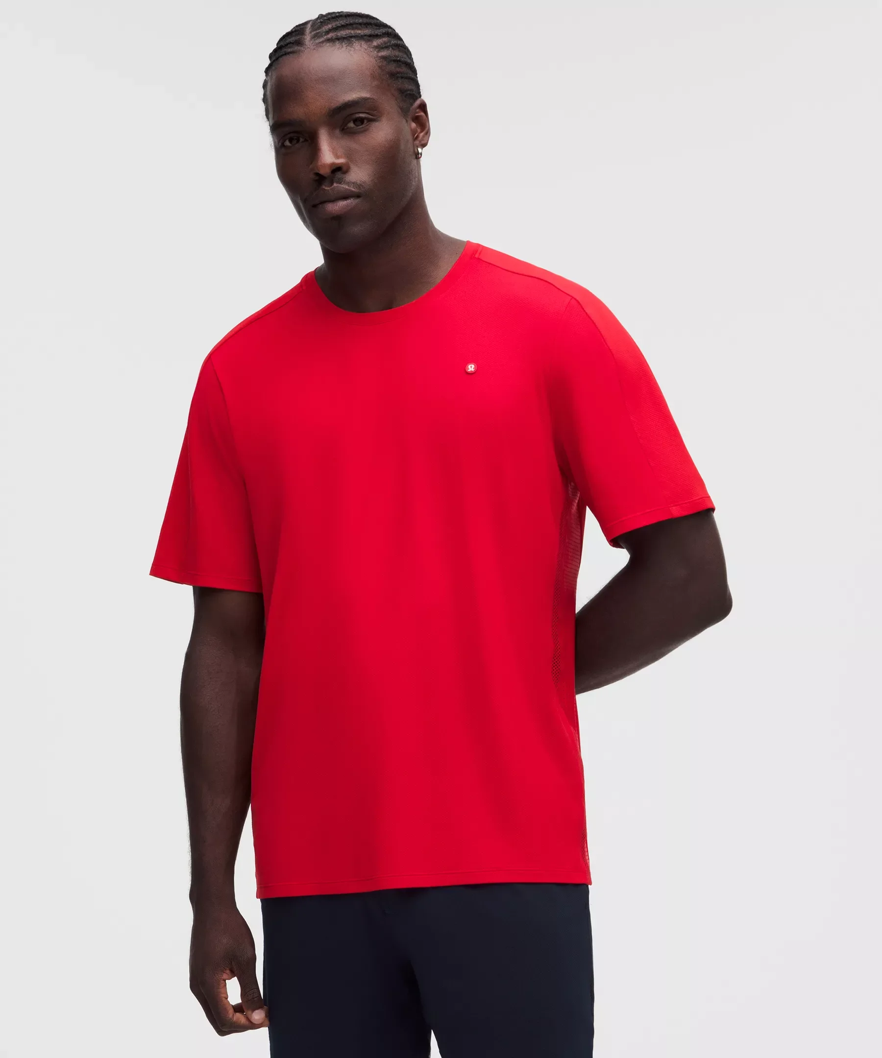 UV-Protective Mesh Panelled Tennis Shirt - 1