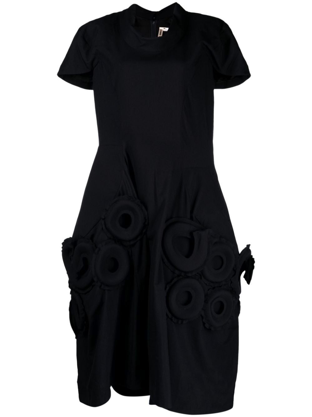 voluminous wool midi dress - 1