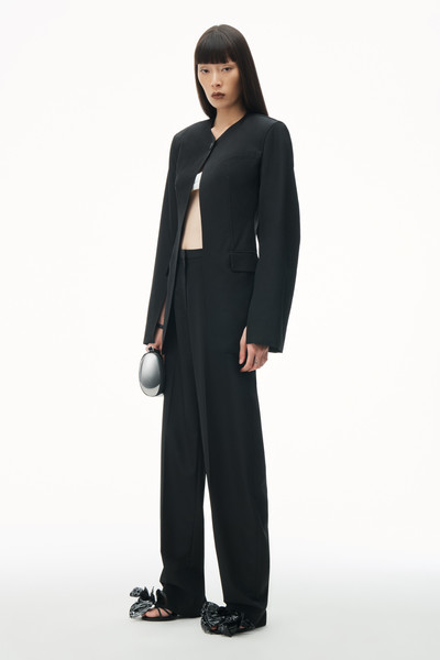 Alexander Wang Collarless Tailored Jacket With Slits outlook