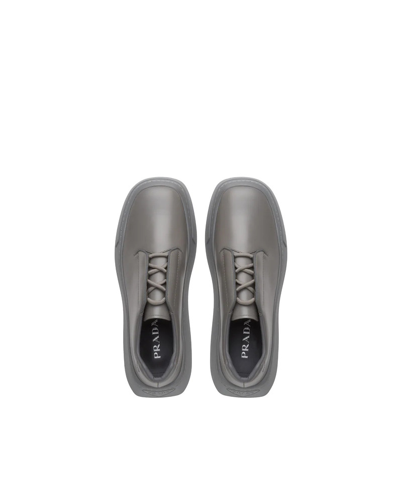 Brushed leather derby shoes 3