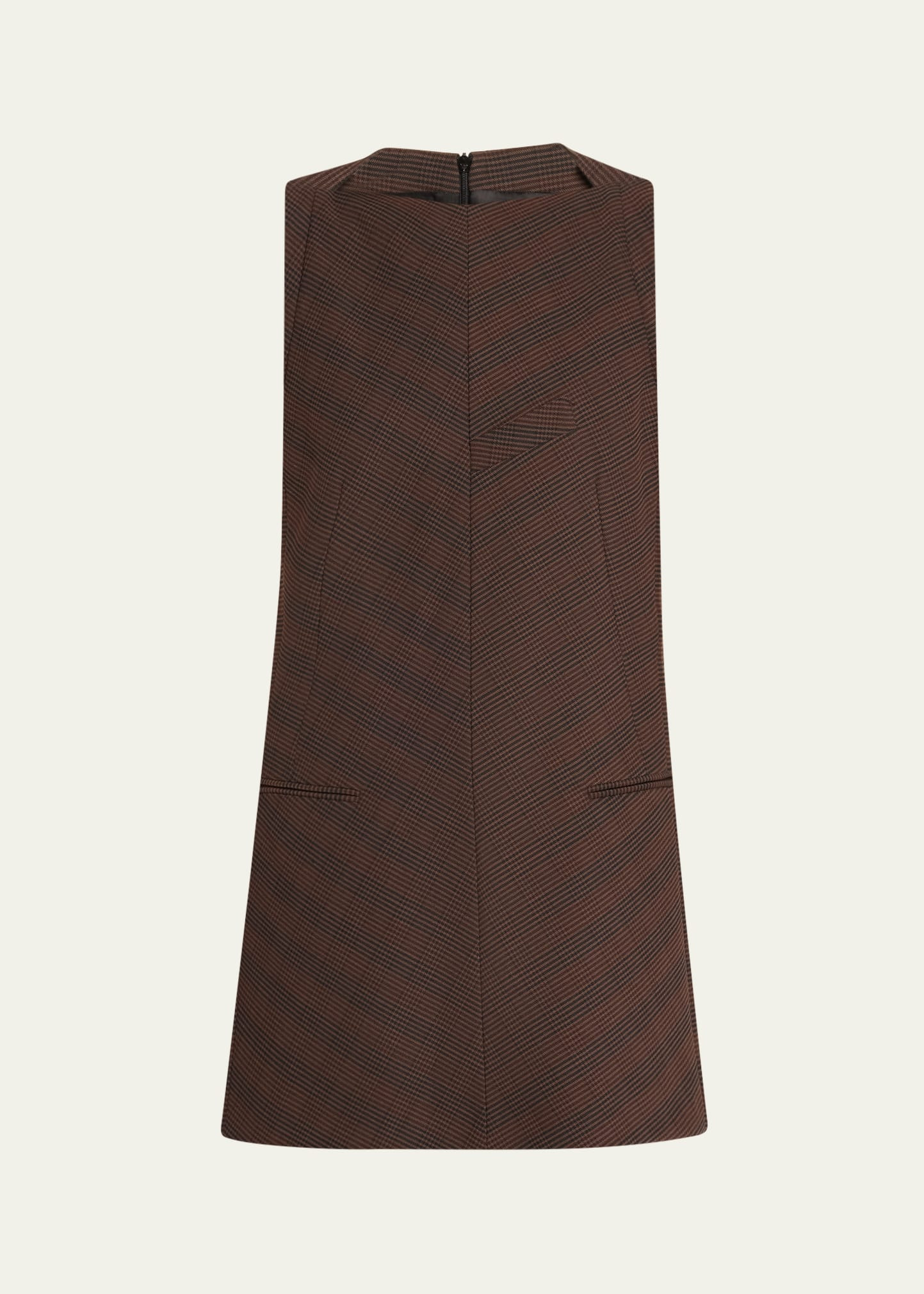 Structured Plaid Shift Dress - 1