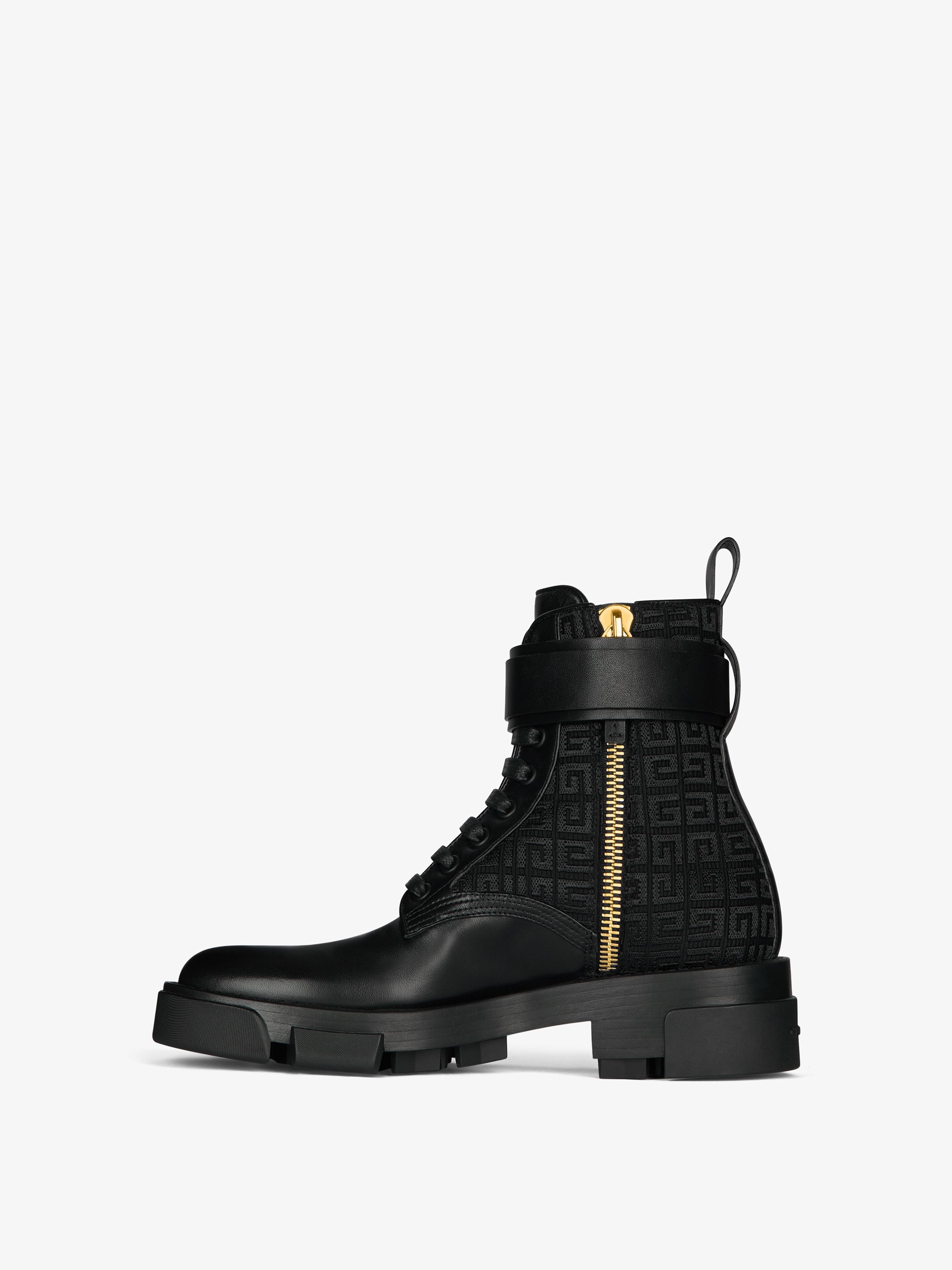 TERRA BOOTS IN 4G EMBROIDERED CANVAS AND LEATHER - 3