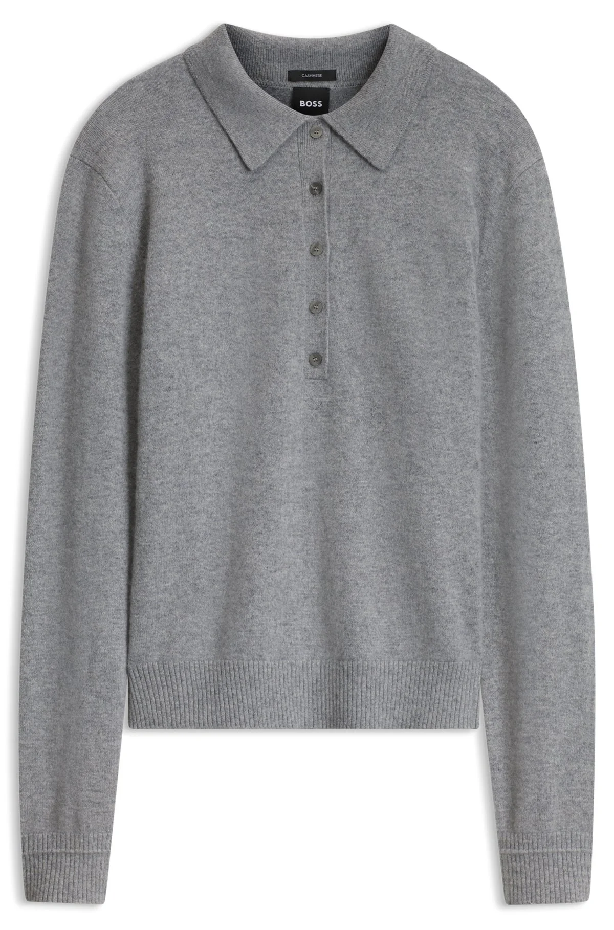 PURE CASHMERE POLO SWEATER - 1