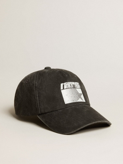 Golden Goose Anthracite gray cap with Marathon logo on the front outlook