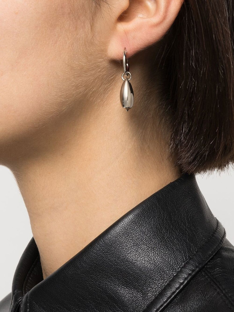 Lemaire metallic-charm hoop earrings outlook